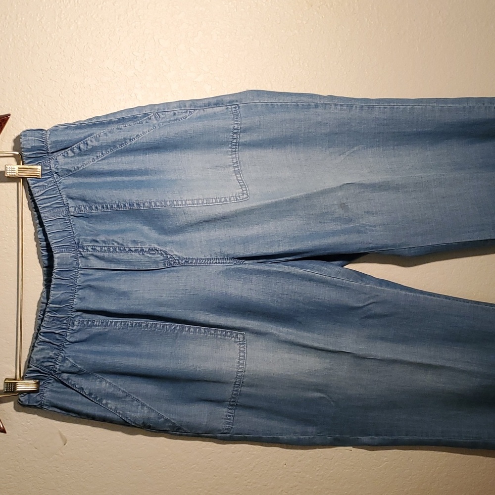 🦋PLATINUM LIGHTWEIGHT DENIM CAPRI PANTS SIZE 1 R (8) - Picture 1 of 10